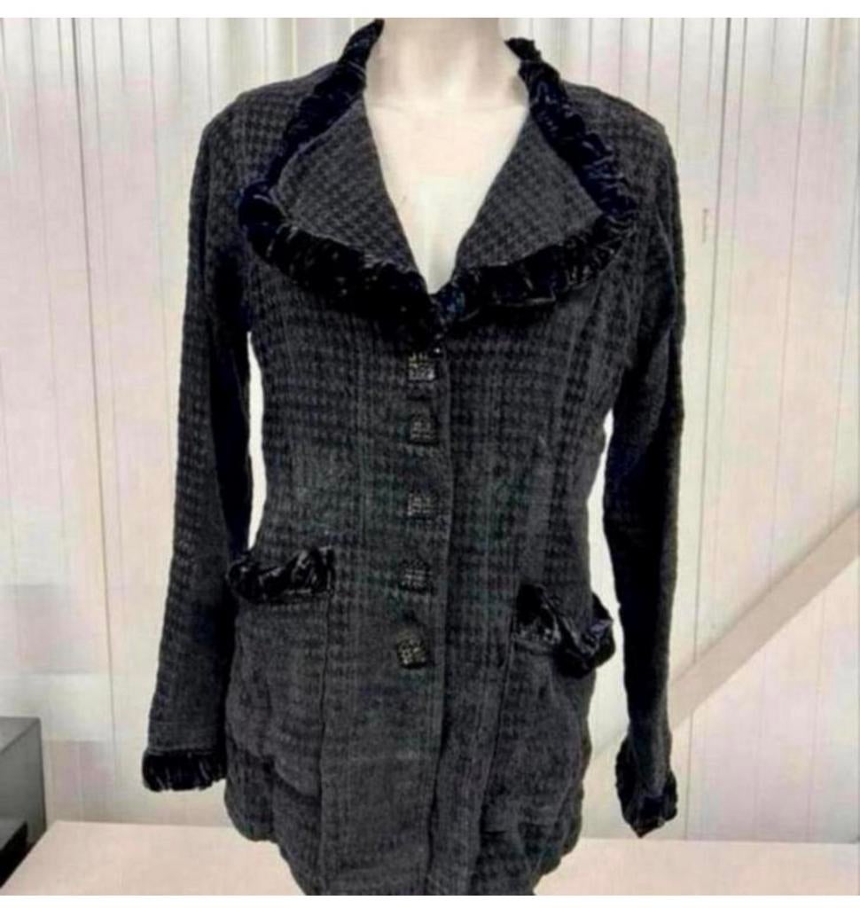 Vintage Jacket Blazer Out of xile engeland zwart jasje jack, Kleding | Dames, Ophalen of Verzenden, Zo goed als nieuw, Maat 36 (S)