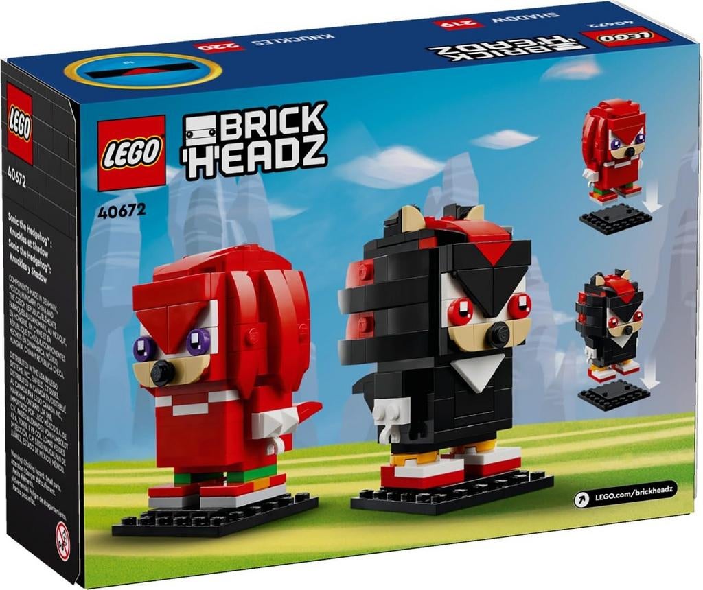 Lego 40672 Brickheadz Shadow & Nuckles Sealed, Ophalen of Verzenden, Nieuw, Complete set, Lego