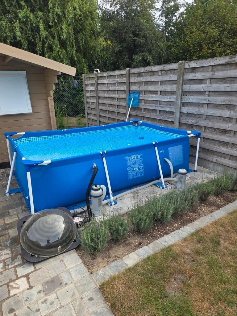 Intex zwembad 300 x 200 x75 met alle toebehoren, Tuin en Terras, Ophalen, Zo goed als nieuw, Opzetzwembad, 200 tot 400 cm