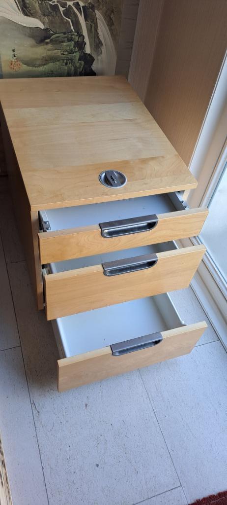 Caisson bureau Ikea, Maison & Meubles, Enlèvement, Avec roues, Comme neuf, Bureau