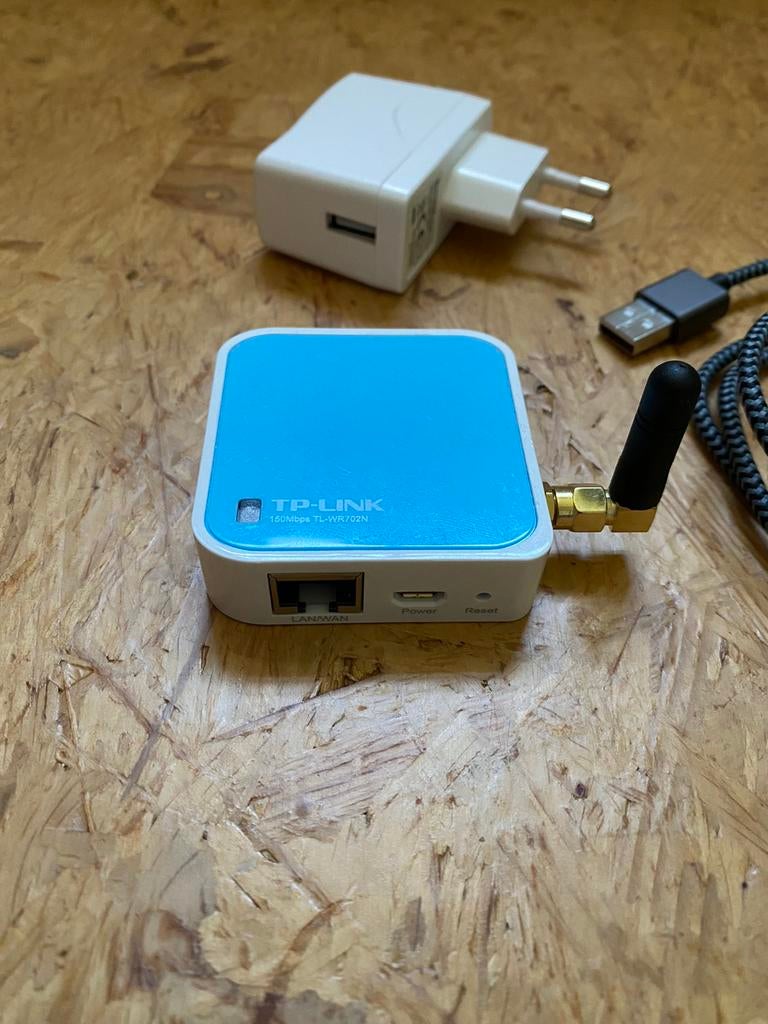 TP-LINK TL-WR702N met externe 3dbi antenne, Ophalen of Verzenden, Zo goed als nieuw, TP-Link