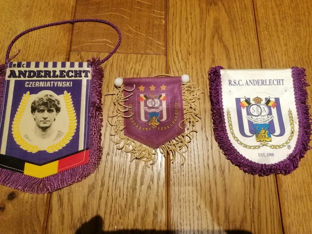 3 verschillende vaandels sporting Anderlecht sc rsca, Ophalen of Verzenden