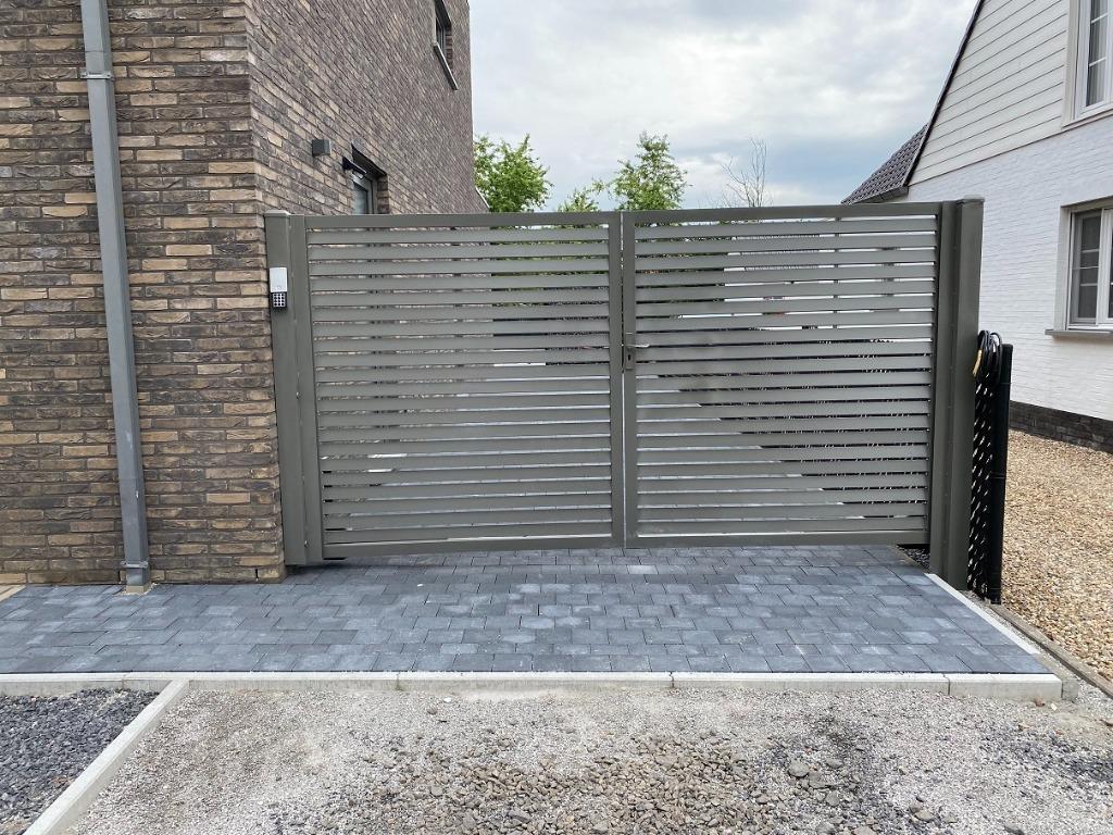 tuinpoorten  direct leverbaar 300cm breed (aluminium), Jardin & Terrasse, Portes de jardin, Neuf, Portail battant, Aluminium, 150 à 200 cm
