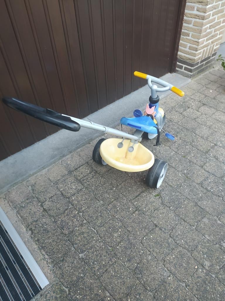 Driewieler met duwstang, Ophalen, Zo goed als nieuw, Duwstang