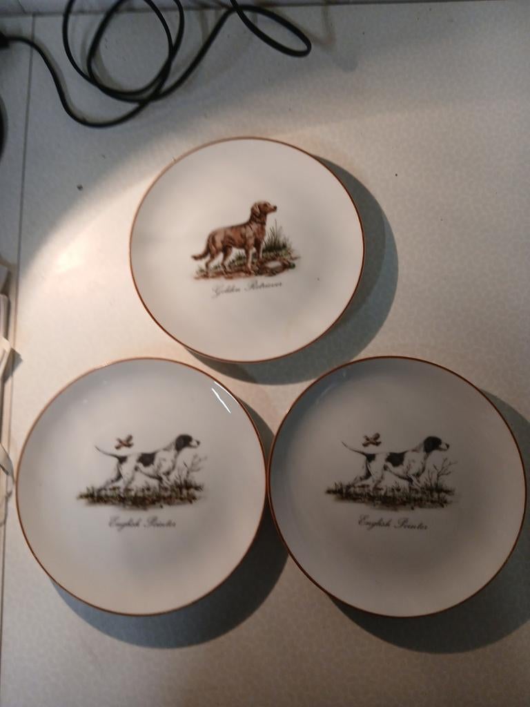 3 borden jacht honden, Antiek en Kunst, Antiek | Servies los, Ophalen of Verzenden