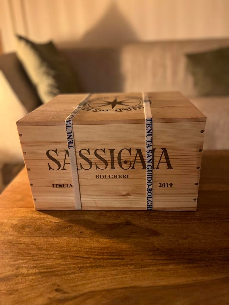 Sassicaia 2019 - OWC x 6, Ophalen, Zo goed als nieuw