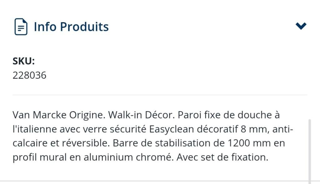 Tub et parois de douche, Bricolage & Construction, Enlèvement, Neuf, Verre, Douche