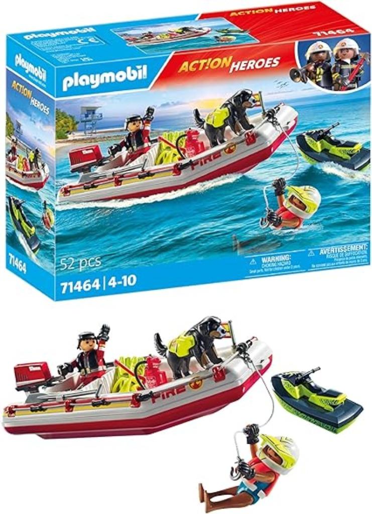 Playmobil Fire Boat LIVRAISON RAPIDE ET GRATUITE, Envoi, Neuf, Ensemble complet
