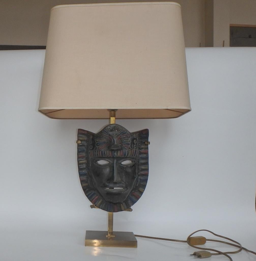 lampe avec masque et abat-jour, Enlèvement, Utilisé, Modern, 50 à 75 cm