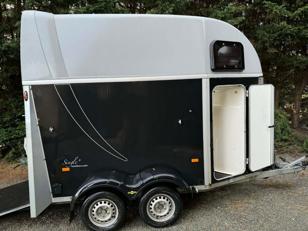 Humbaur single 1,5 paard trailer, Enlèvement, Comme neuf, Aluminium