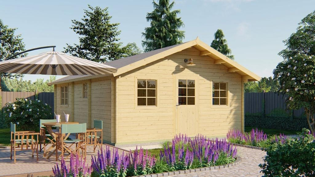 Blokhut - Tuinhuis Cadiz | 44 mm | onbehandeld, Verzenden, Nieuw