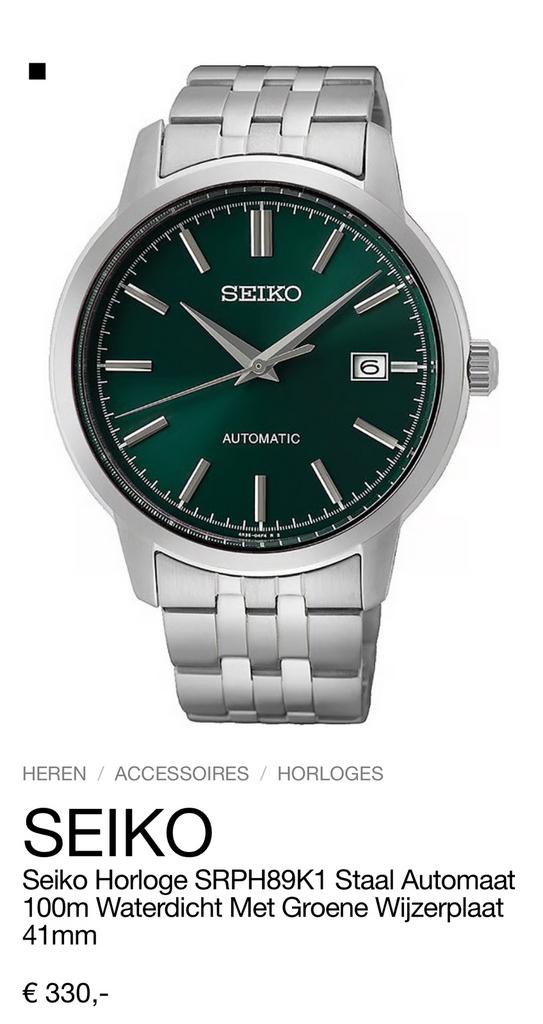 Seiko montre neuf, Enlèvement, Comme neuf, Seiko