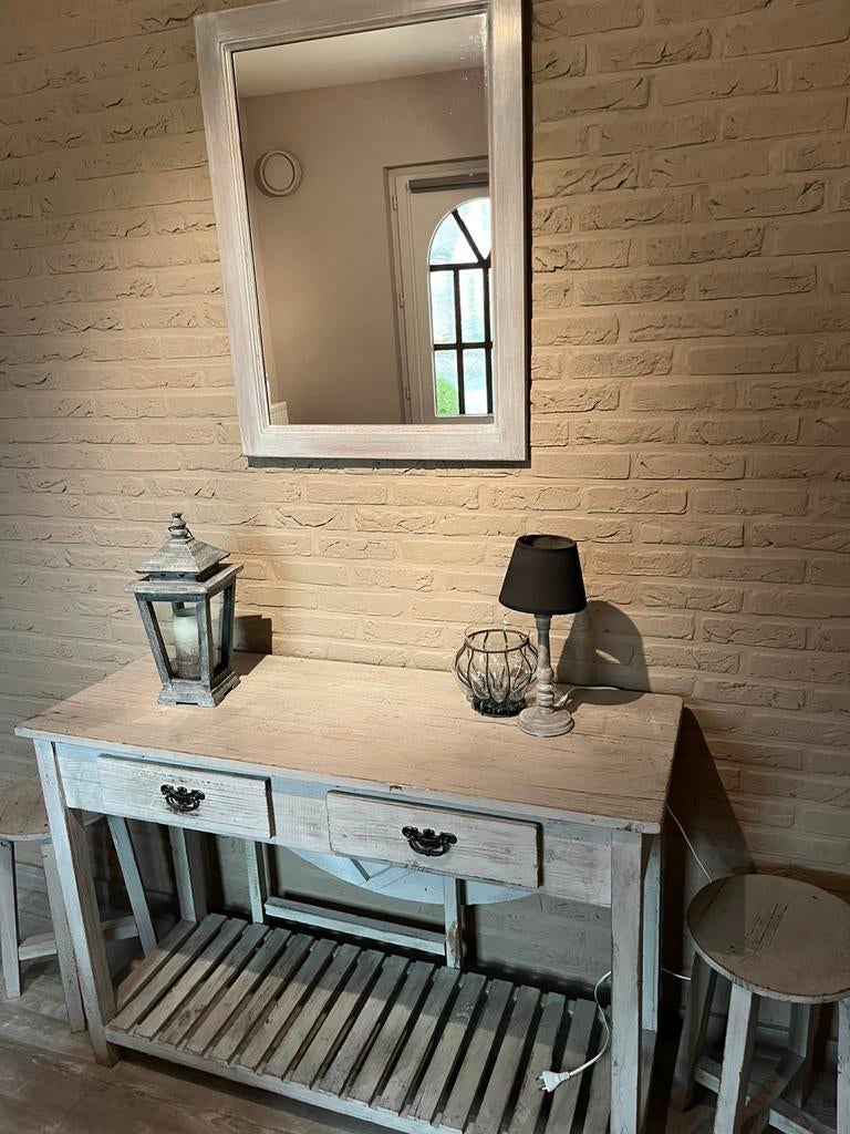 comode/tafel en spiegel, Huis en Inrichting, Ophalen, Zo goed als nieuw