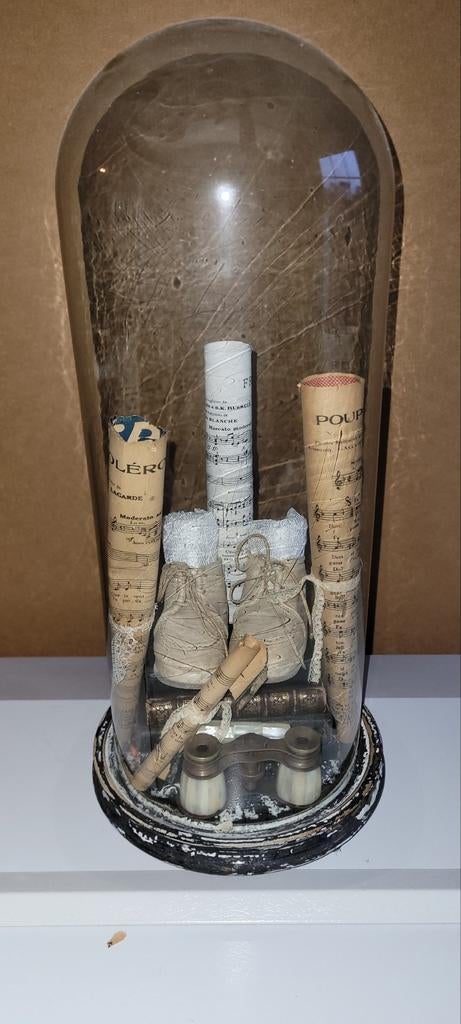 Stolp glas met inhoud, Huis en Inrichting, Woonaccessoires | Stolpen, Ophalen