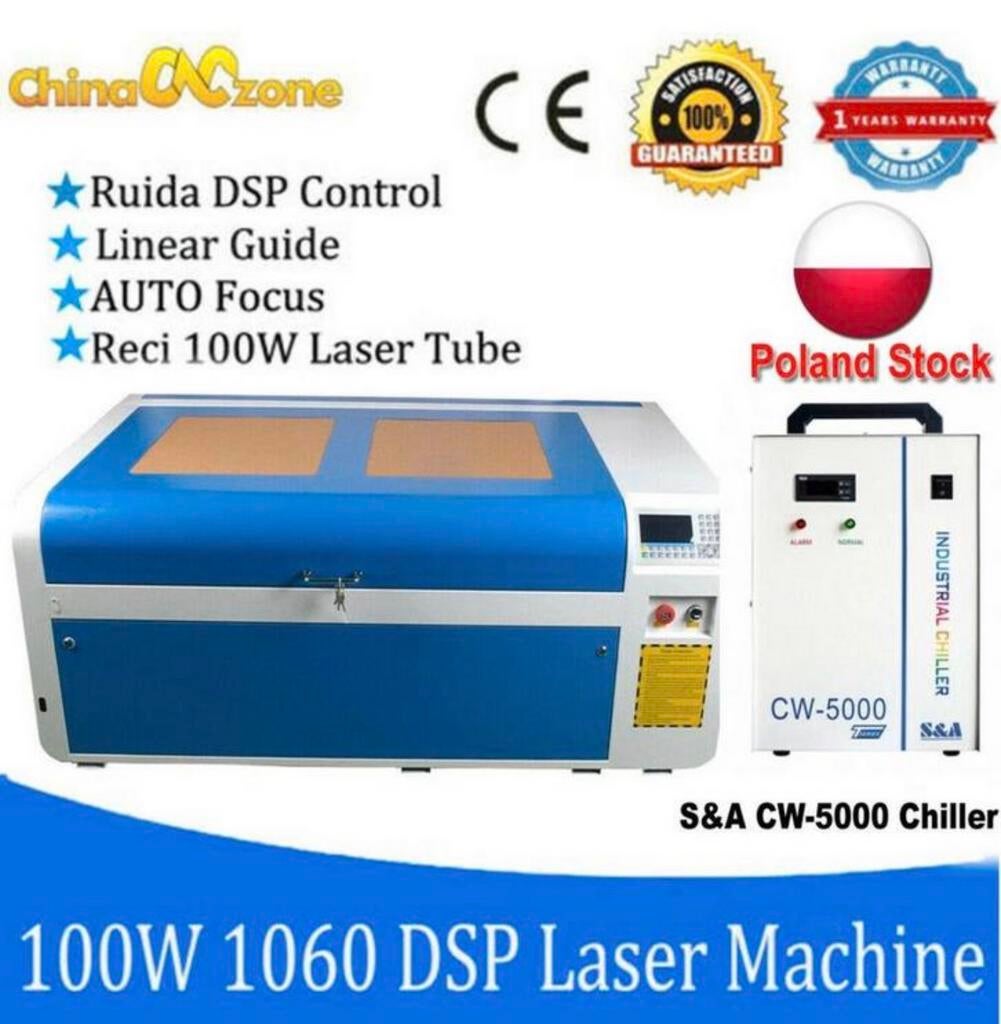 Co2 lasersnijder graveer machine RECI 100W DSP, Hobby en Vrije tijd, Knutselen, Zo goed als nieuw, Machine, Ophalen