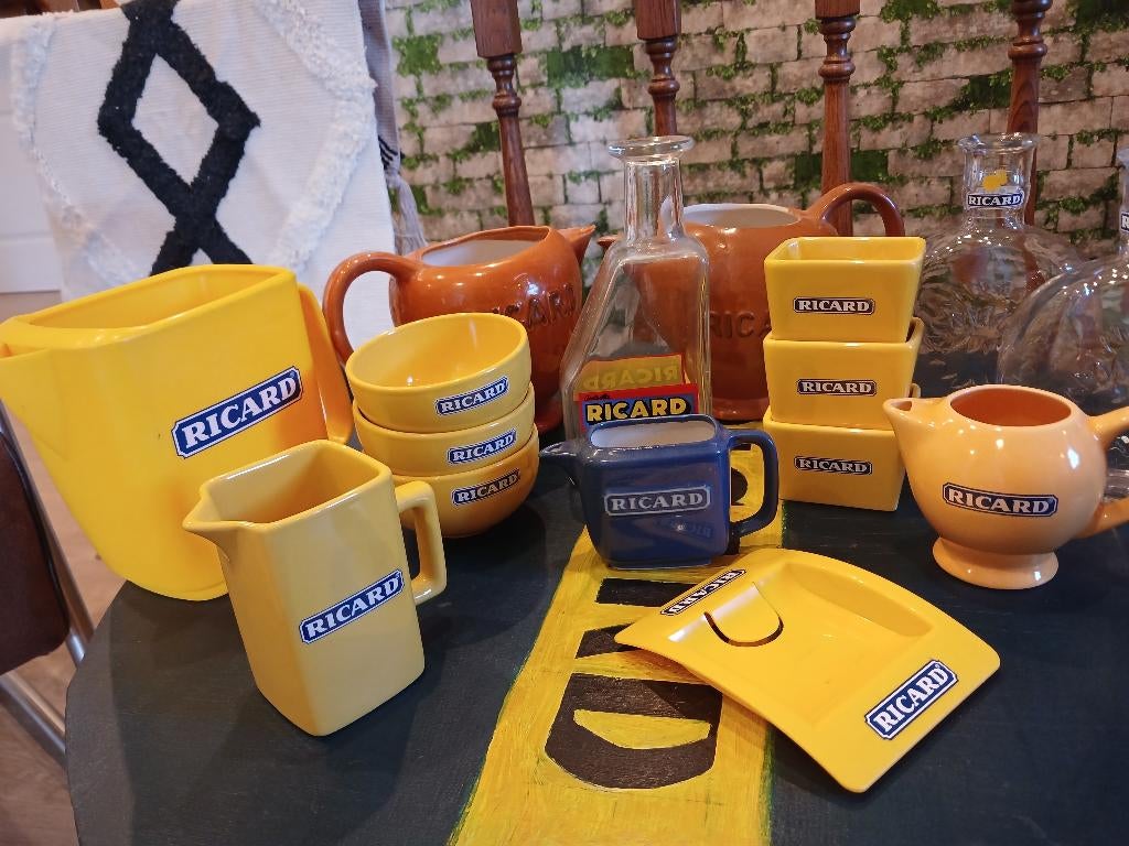 Ricard kan kruik kommetjes en andere, Verzamelen, Merken en Reclamevoorwerpen, Zo goed als nieuw, Gebruiksvoorwerp, Ophalen