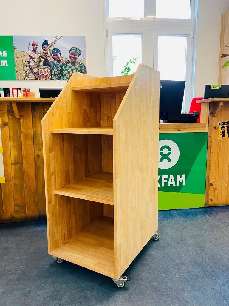 Houten mobiele rek, Huis en Inrichting, Kasten | Stellingkasten, Zo goed als nieuw, Ophalen