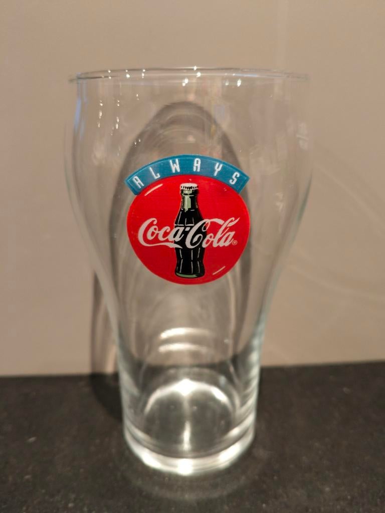 12 Cola cola glazen 40cl . Jaren 1990, Verzamelen, Glas en Drinkglazen, Ophalen