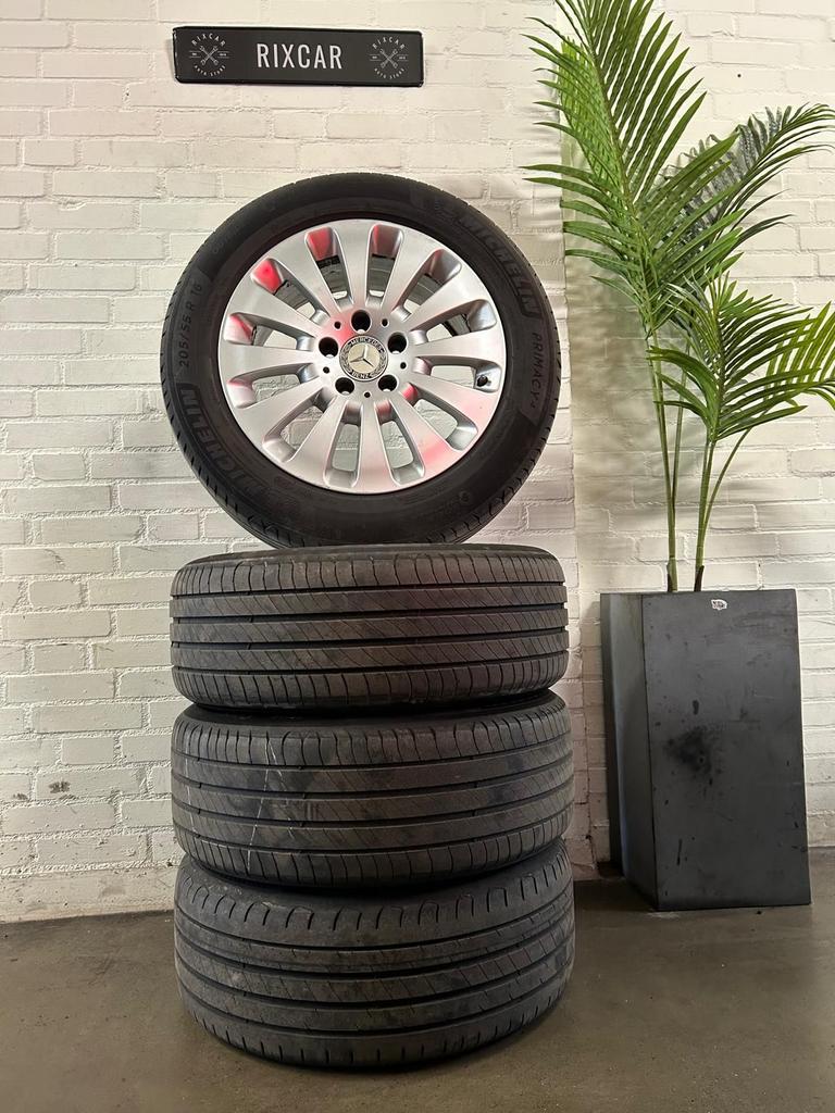 Originele Mercedes C-Klasse W204 velgenset 16INCH + Michelin, Auto-onderdelen, Banden en Velgen, Ophalen, Gebruikt, -, -