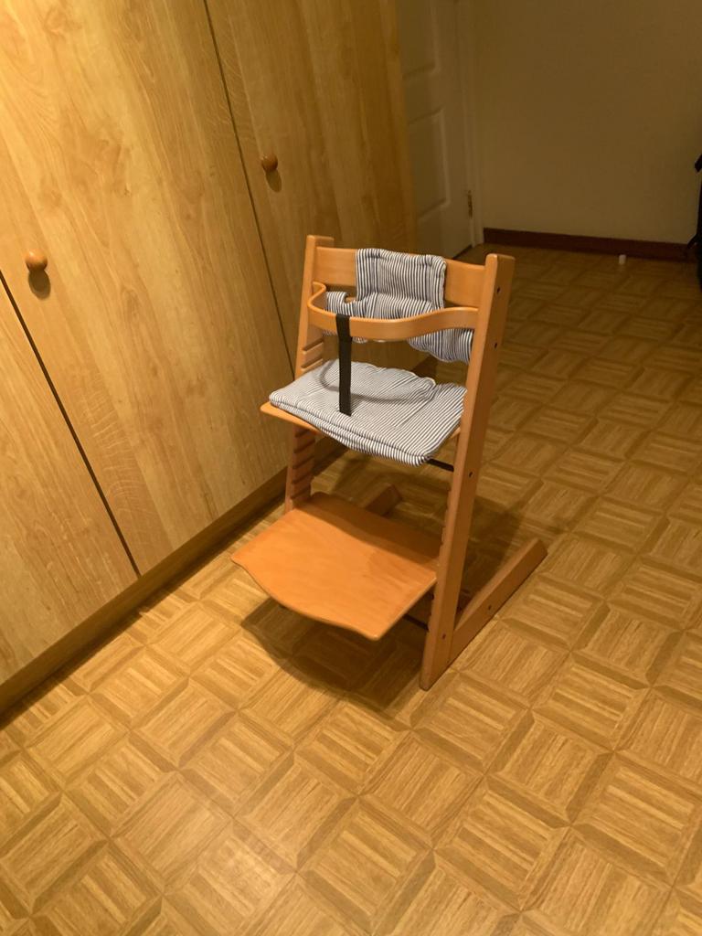 Stokke Tripp Trapp met kussentjes, Kinderen en Baby's, Kinderstoelen, Ophalen, Gebruikt, Meegroeistoel