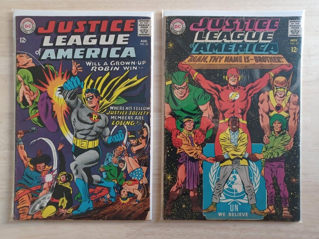 Justice League Of America 55,57 (1967), Boeken, Strips | Comics, Gelezen, Amerika, Ophalen of Verzenden, Meerdere comics