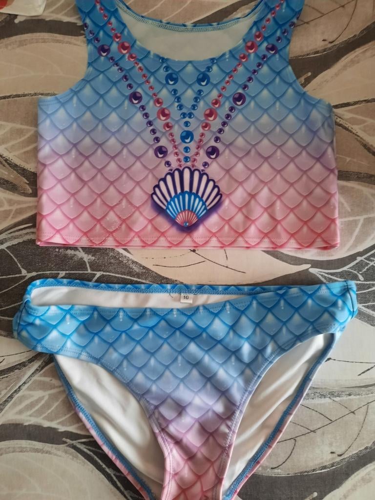 Maillot de bain taille 140 avec sac de natation Together 2eu, Taille 140, Comme neuf, Enlèvement, Ensemble de bikini