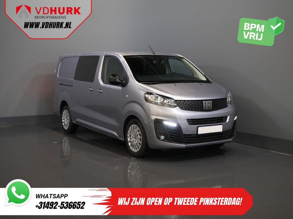 Fiat Scudo 2.0 MJ 145 pk DC Dubbel Cabine 6 Pers./ Camera/ C, Auto's, Bestelwagens en Lichte vracht, Bedrijf, Zilver of Grijs