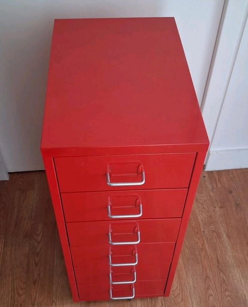 🟥 IKEA kantoorkast Helmer ladewielen 6 laden, Ophalen, Gebruikt