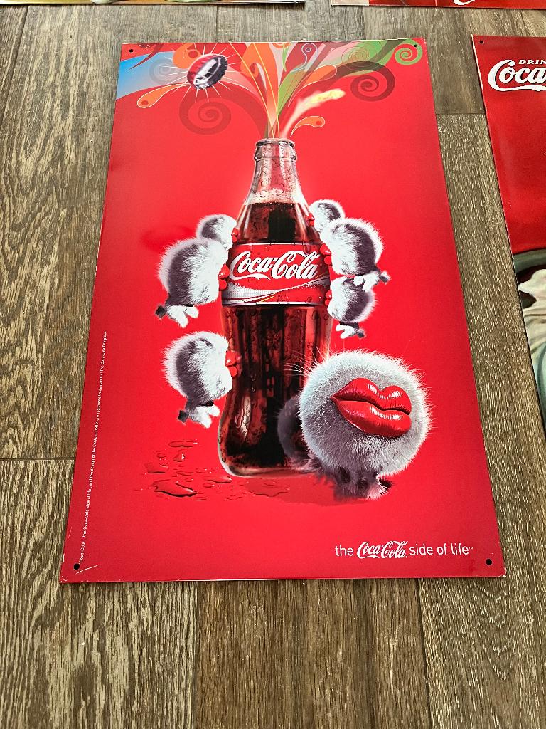 Coca Cola reclamebord 30 x 50 cm plakkaat, Verzamelen, Ophalen, Zo goed als nieuw, Reclamebord