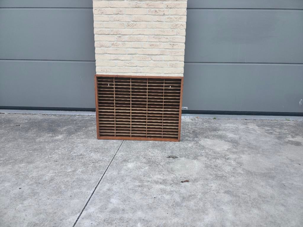 Boîte aux lettres vintage en bois OLO, armoire d'imprimante, Enlèvement ou Envoi