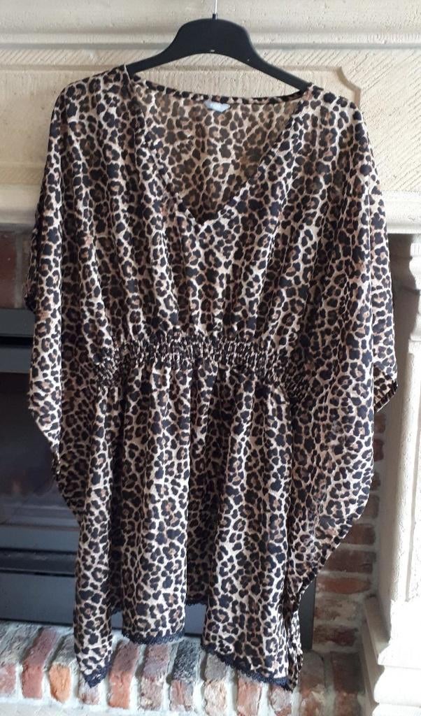 Zeeman-tunique/chemisier-44/46 - imprimé noir/marron - neuf, Zeeman, Noir, Envoi, Taille 42/44 (L)