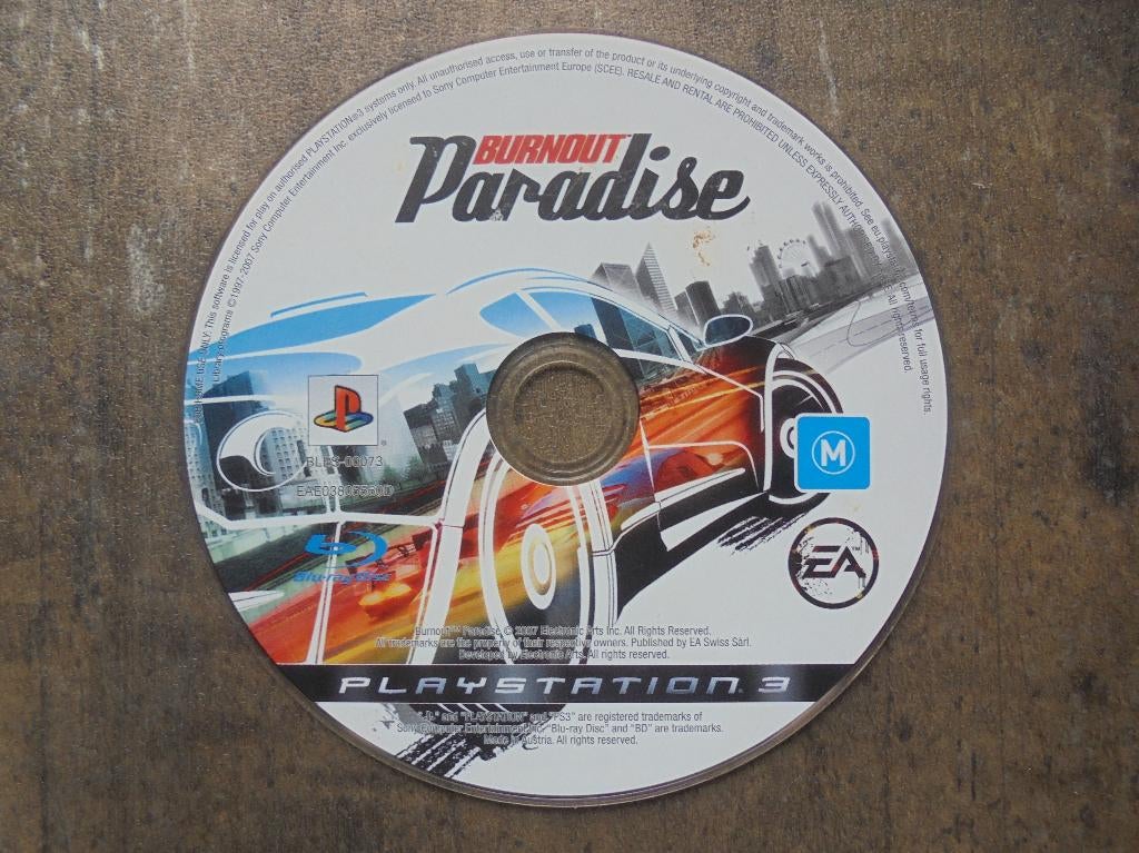 Burnout Paradise voor PS3 (zie foto's), Gebruikt, 1 speler, Racen en Vliegen, Ophalen of Verzenden