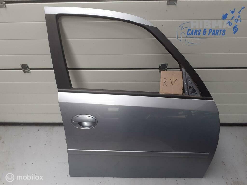 Portier Opel Meriva A Rechts-Voor 4AU Lichtsilber 2003-2010, Auto-onderdelen, Carrosserie, Gebruikt, Deur, Opel, Ophalen of Verzenden