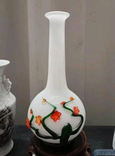Vase vintage en lattimo de Murano, Enlèvement ou Envoi