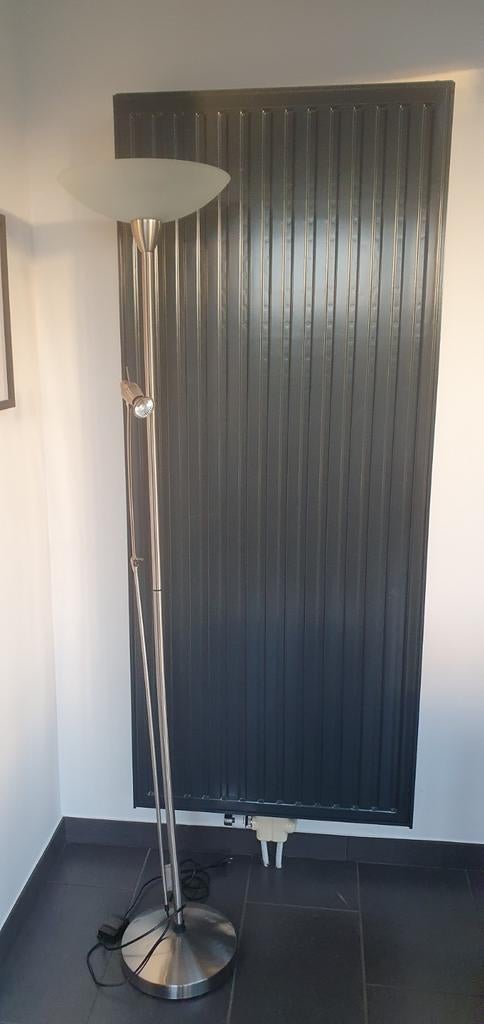 Staande lamp inox, Huis en Inrichting, Lampen | Vloerlampen, Ophalen