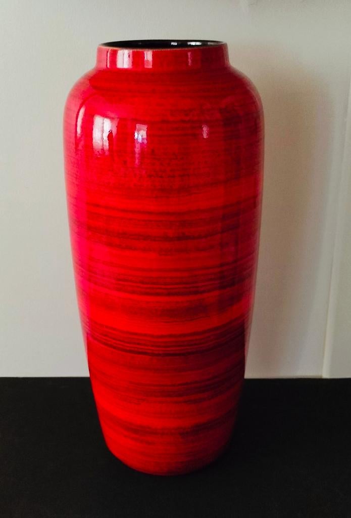 Prachtige vaas. W.Germany. Binnen & buiten keramiek. H. 40cm, Ophalen of Verzenden