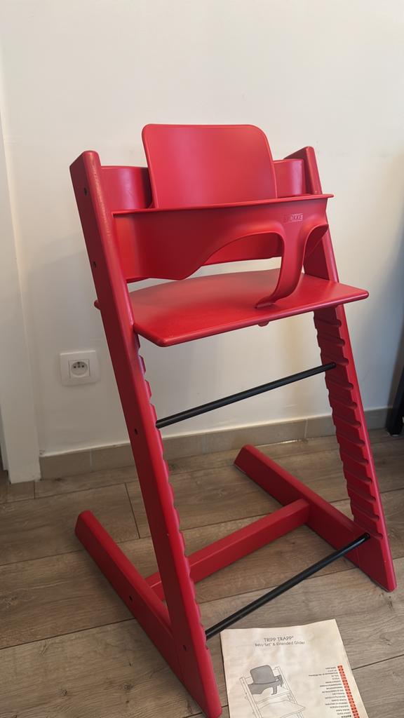Stokke tripp trapp kinderstoel met babyset, Kinderen en Baby's, Ophalen, Zo goed als nieuw
