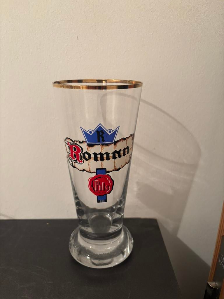 Oud bierglas Roman, Ophalen of Verzenden, Zo goed als nieuw, Glas of Glazen, Overige merken
