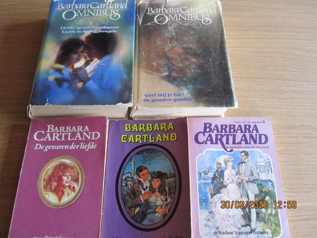 Barbara Cartland boeken (5 stuks), Livres, Romans, Enlèvement ou Envoi