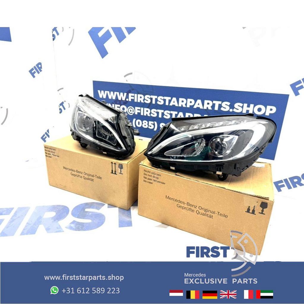 W205 LED HIGH PERFORMANCE Koplamp SET Mercedes C Klasse ORIG, Gebruikt, -, Ophalen of Verzenden, -