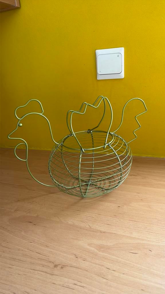 Panier a oeuf en metal vert pour 30 oeufs, Enlèvement ou Envoi, Comme neuf