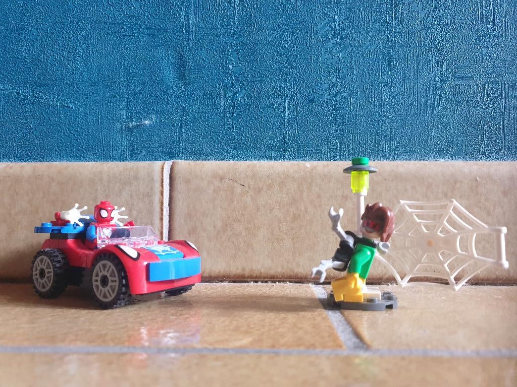 LEGO Marvel Spider-Man's auto en Doc Ock Bouwset - 10789, Enlèvement, Utilisé, Ensemble complet, Lego