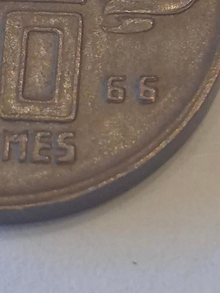 50 centiem type mijnwerker 1966 frans met dubbele 66, Timbres & Monnaies, Monnaies | Belgique, Enlèvement, Bronze, Monnaie en vrac