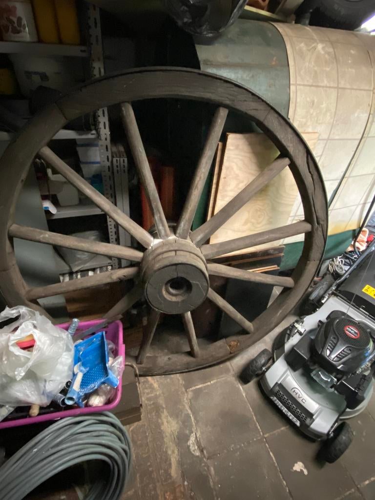 Bieden Antieke karewiel, Ophalen, Gebruikt