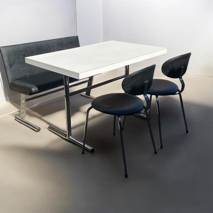 Toffe seventies set : rudi verelst, Huis en Inrichting, Tafels | Eettafels, Gebruikt, Ophalen