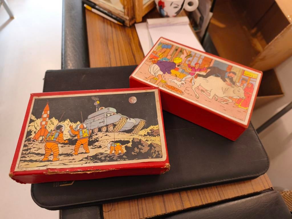 2 Kuifjes puzzels uit de 1950's, ., Ophalen of Verzenden, ., Kuifje