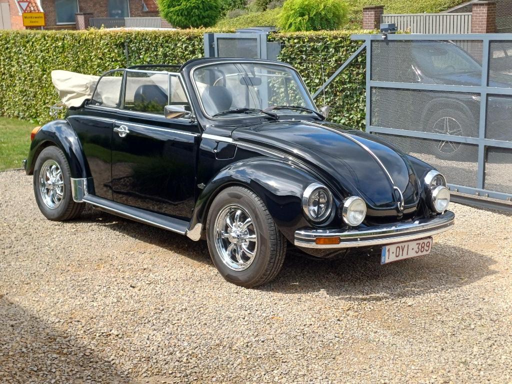 VW Kever Cabriolet 1303 (1978), Auto's, Oldtimers, Achterwielaandrijving, Zwart, Cabriolet, Zwart