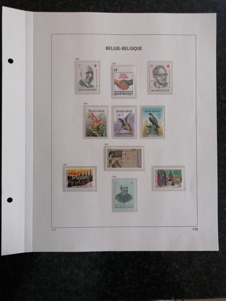 Postzegels België 3 bladen jaargang 1987, Ophalen of Verzenden
