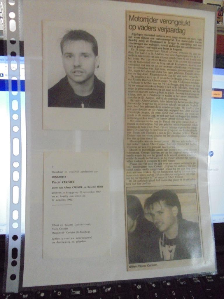 dp Pascal Cerisier, Enlèvement ou Envoi, Image pieuse