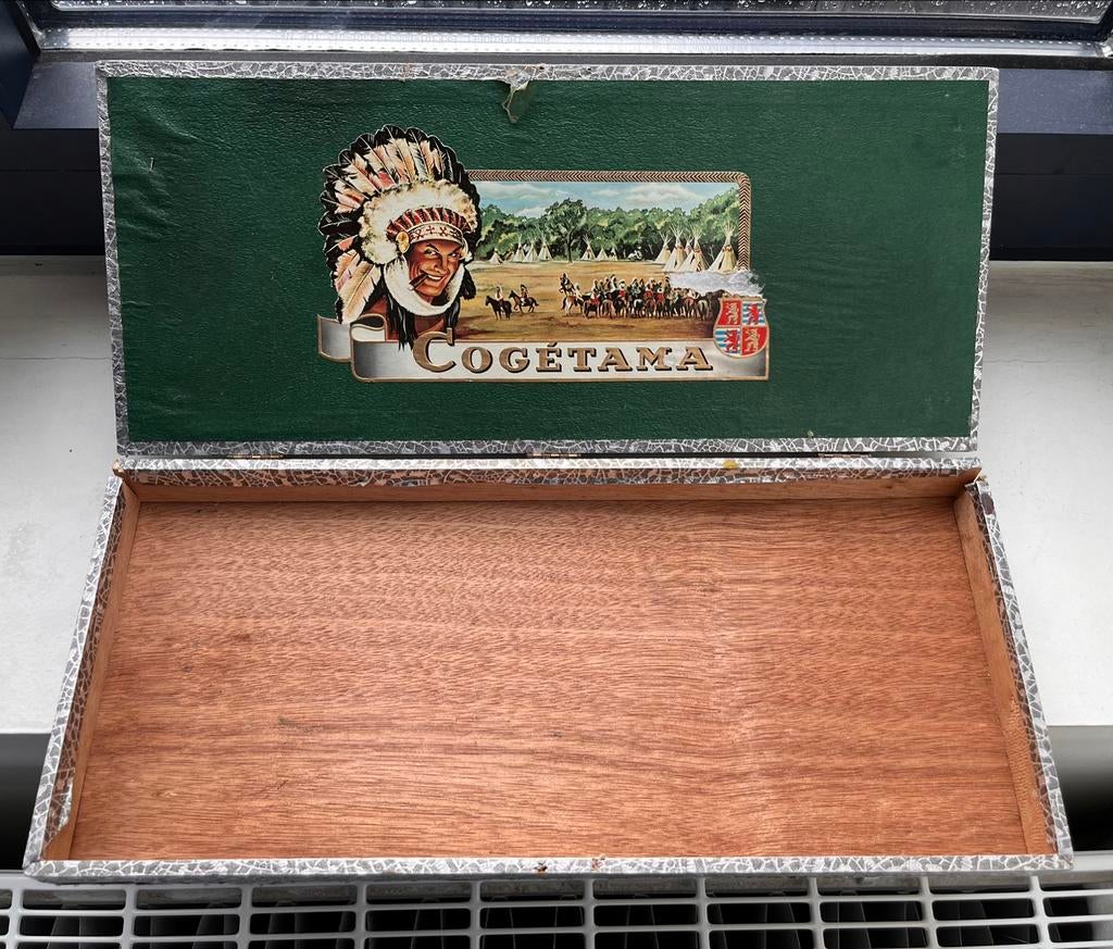 Houten Cogétama doos sigaren, Ophalen, Gebruikt, Tabaksdoos of Verpakking